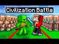 JJ and Mikey: POOR vs RICH Civilization Battle in Minecraft - Maizen