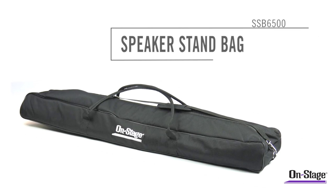 On-Stage SSB6500 Speaker Stand Bag - Padded Nylon Carrying Case For Audio Equipment