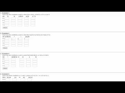 W6 Truth Tables Assignment