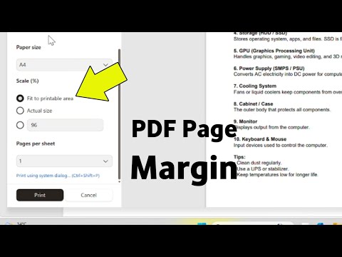 Pdf Print Page Setup Margins | Pdf Print Margin Setting | Pdf Print Adjust Margins