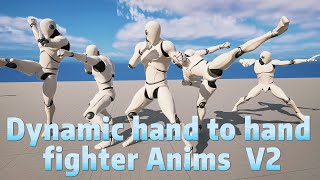 Dynamic hand to hand fighter combat animation V2