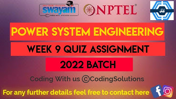 Power System Engineering Week 9 Quiz Answer Solution 2022 | NPTEL | SWAYAM 2022