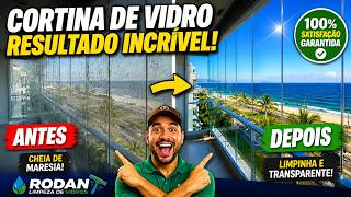 Como Limpar CORTINA DE VIDRO do Jeito CERTO  (Veja o Resultado!)