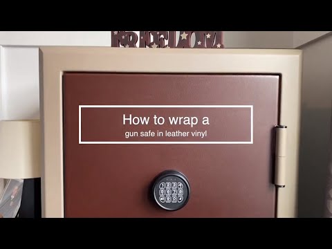 How to wrap a Gun safe in Leather vinyl Jan 2021 Rmwraps.com