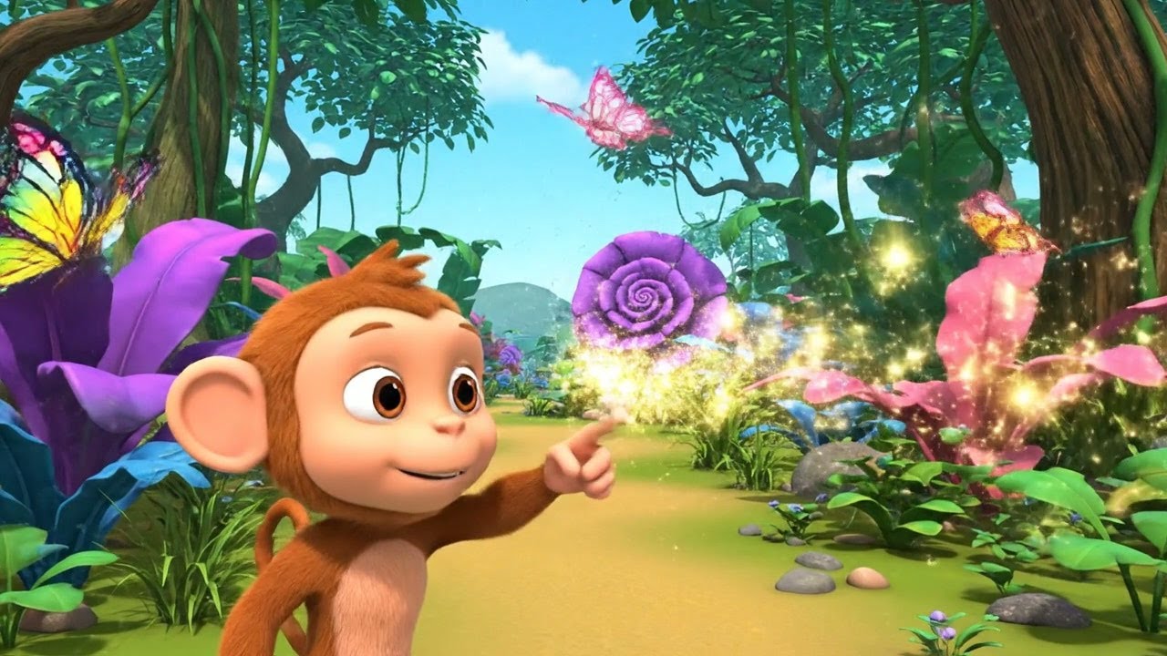 Curious Baby Monkey Searching for Its Magic Hat | Nursery Rhymes for Kids & Baby Songs