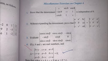 MISCELLANEOUS EX Q13 TO  Q19  SOLUTIONS OF DETERMINANTS NCERT CHAPTER 4 CLASS 12th(PART2)