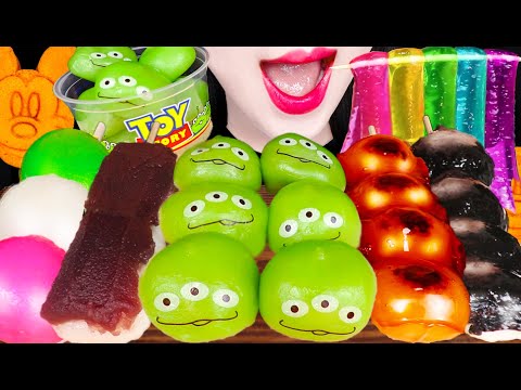 <strong>ASMR</strong> TOY STORY <strong>ALIEN</strong> MOCHI TTEOK 토이스토리 당고 MUKBANG 먹방