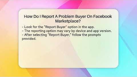 How Do I Report A Problem Buyer On Facebook Marketplace? - Everyday-Networking