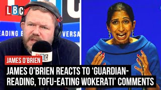 James O'Brien tears Suella Braverman to pieces for ‘Guardian-reading, tofu-eating wokerati’ comments