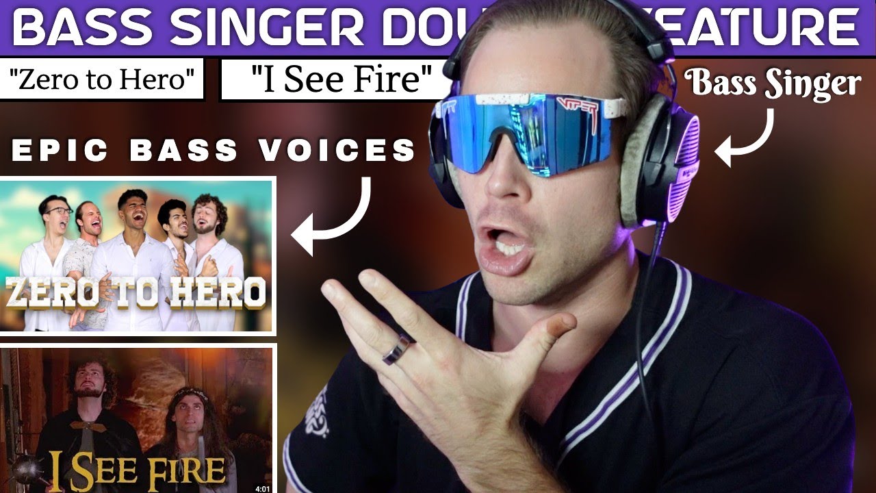 BASS SINGING EPICNESS. Reaction & Vocal ANALYSIS | The Bass Gang, Manav Sharma, & Vinny Marchi