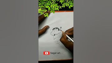 how to draw shinchan easy realistic cartoon step by step #viralvideo #short#shorts #todayshortsviral
