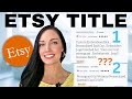 How To Write A MONEY Making Etsy Listing Title (3-Step Guide)