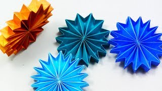 3D Paper Snowflake - Yakomoga Origami Tutorial