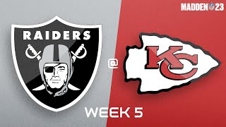 NFL Week 05 | Las Vegas Raiders @ Kansas City Chiefs | Madden 23 · PS5