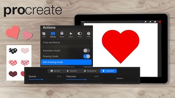 Symmetry tool - How to draw a perfect heart in Procreate