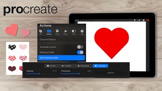 Symmetry tool - How to draw a perfect heart in Procreate screenshot 3