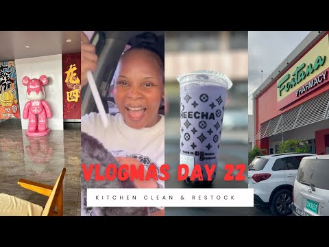 VLOGMAS DAY 22: KITCHEN RESET | Getting BOBA | FONTANA