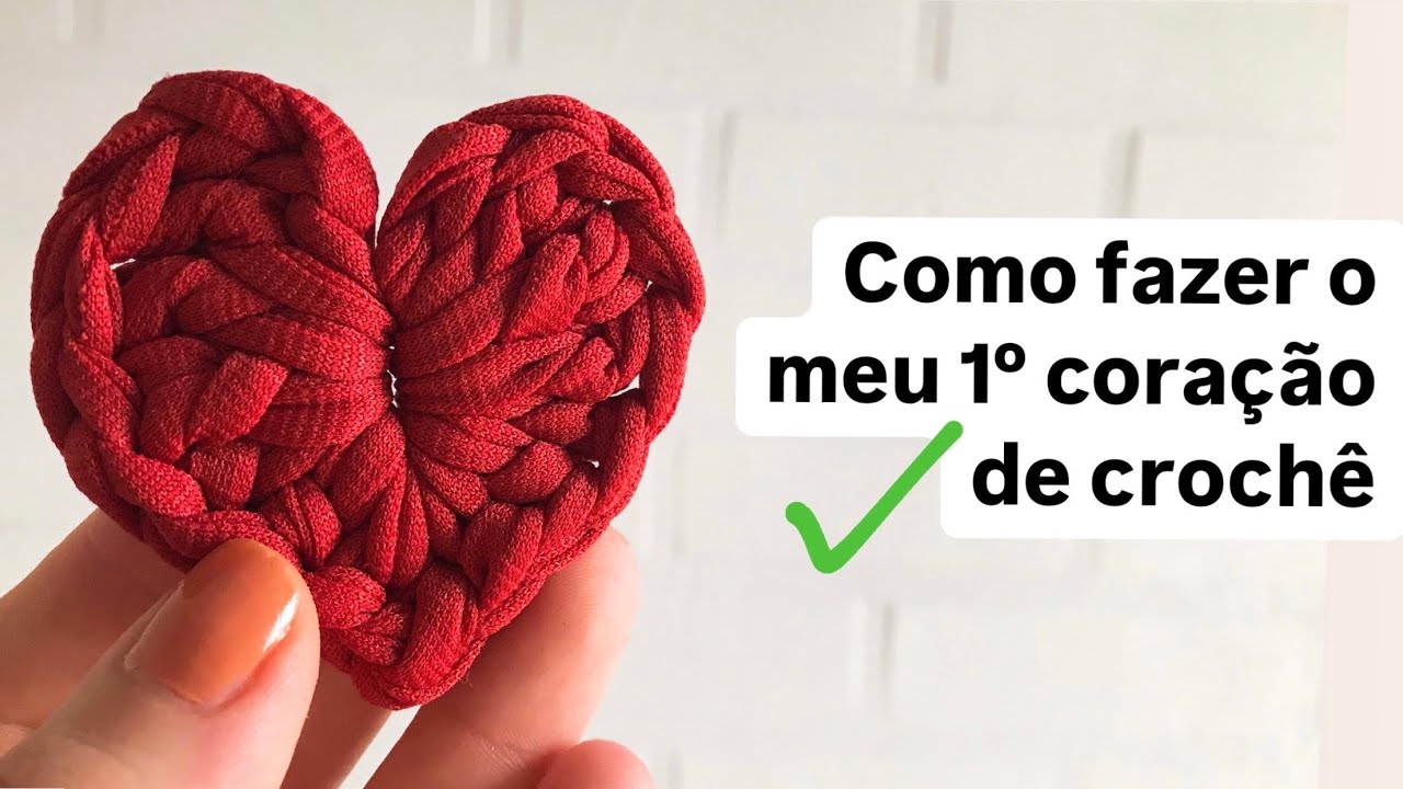 Recomendado para Iniciantes no Crochê - Chaveiro de Coração
