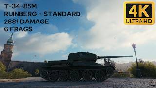 T-34-85M 2,9k damage 6 frags on Ruinberg - World of Tanks