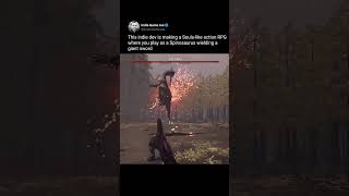 A Souls-like action RPG where you play as a Spinosaurus with a giant sword