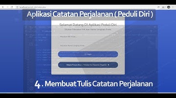 4. Membuat Tulis Catatan Perjalanan - Aplikasi Catatan Perjalanan UKK RPL 2022
