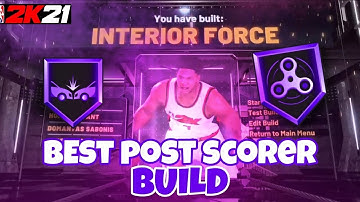 THE BEST NEW OVERPOWERED POST SCORER BUILD IN NBA 2k21 !!
