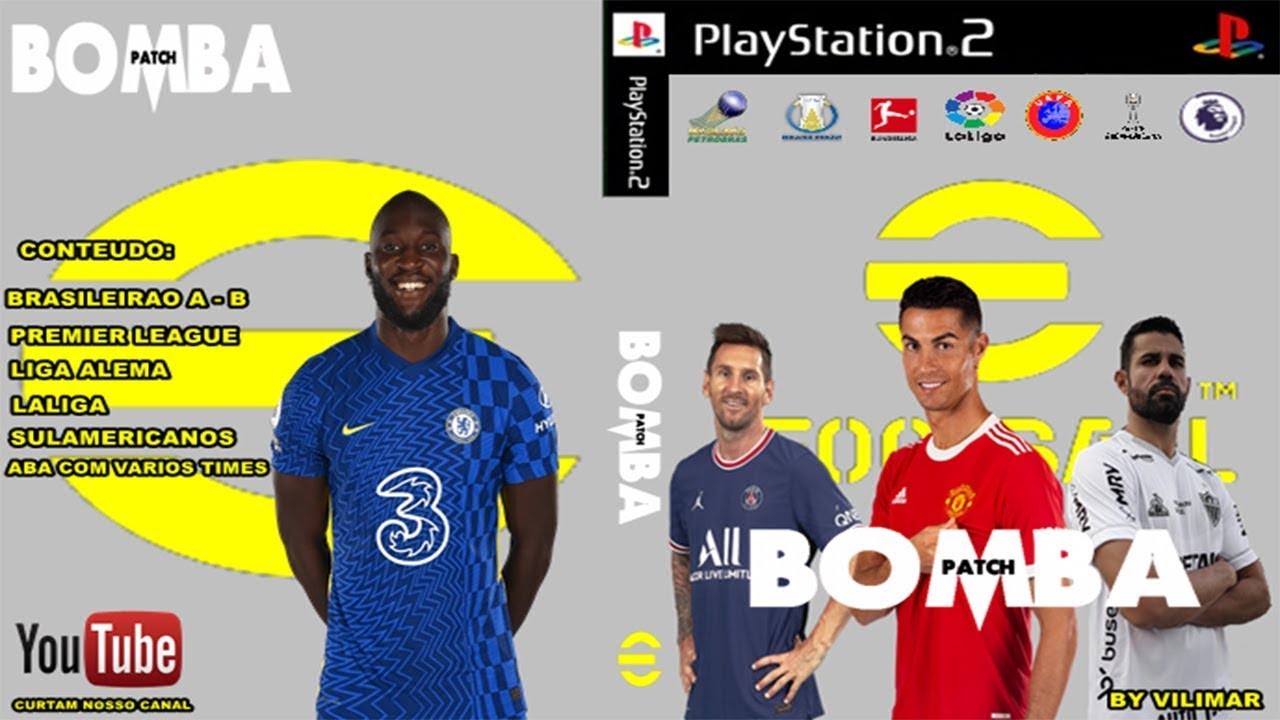 🚨INCRÍVEL! BOMBA PATCH 2022 PS2 100% ATUALIZADO EDITOR BY VILIMAR - YouTube