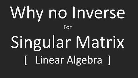 Why Singular Matrix does not have Inverse