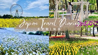 Japan travel vlog 🇯🇵 | Spring in Japan, Nemophila, Tulips, Rapeseed flowers 🌷