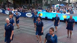 2022 Torchlight Parade Alaska Airlines Float and Drill Team