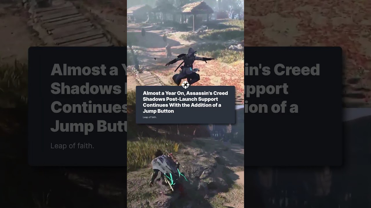Assassin's Creed Shadows FINALLY gets... a jump button?