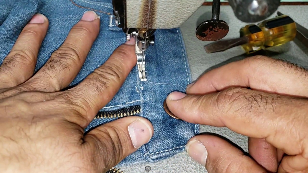 How to fix a zipper on jeans, replace the zip in a pair of jeans and keep  the original top stitching · VickyMyersCreations