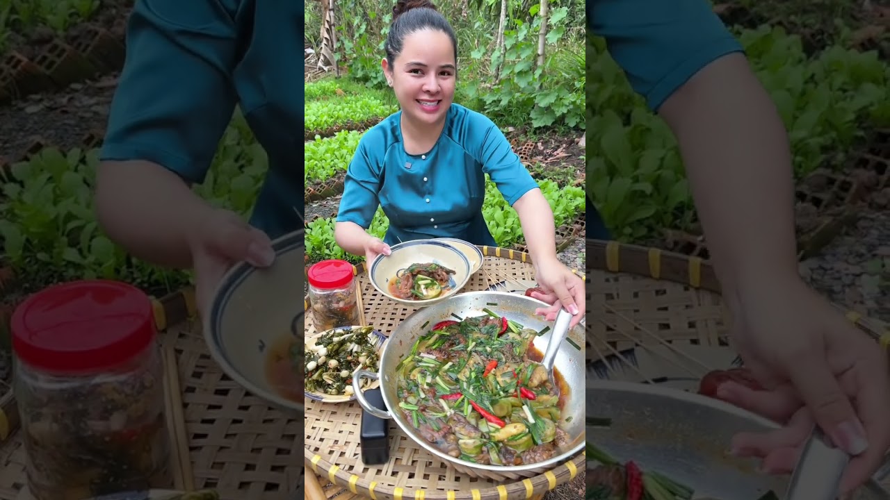 Ruột cá lóc kho bầu #nhuylecantho #xuhuongyoutube 