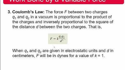Calculus 2: Applications of Integration - Work
