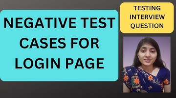 Negative Test Cases for Login| Test Scenarios | RD Technical Learning