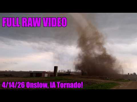 Amazing Onslow, IA Close Range Rope Tornado Intercept! Full RAW Video!