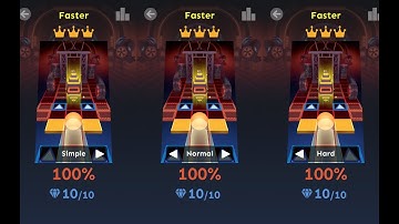 Rolling Sky - Faster (All Modes) - 100% (10/10 Gems + 3 Crowns)