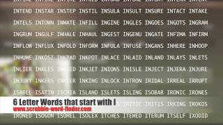 6 letter words that start with I