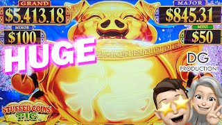 💥 NEW Konami 💥 Stuffed Coins Pig | Bonus Feature | Huge Bonus Win Slot Machine Las Vegas
