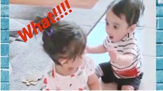 Siblings playing together// Funny baby video// Brother-Sister love ❤️ //Cute babies
