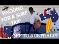 Packing for a Surf Trip | off to Australia