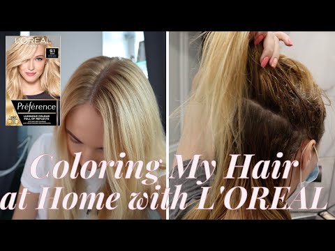 BACK TO BLONDE with L'OREAL PREFERENCE 9.1 (How to Color Roots at Home)