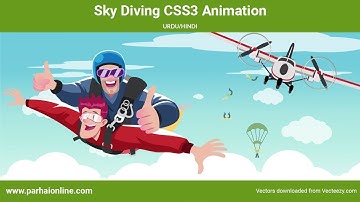 Animate Sky with CSS - CSS3 Animation - Create a Sky Diving Animation Urdu / Hindi Tutorial