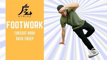 Breakdance Tutorial | Breakdance Footwork - Fakeout Hook Back Sweep | Basic Breakdance Steps