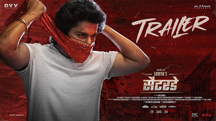 Surya’s Saturday Hindi Trailer -  Nani | Priyanka | SJ Suryah | Vivek Athreya | DVV Danayya
