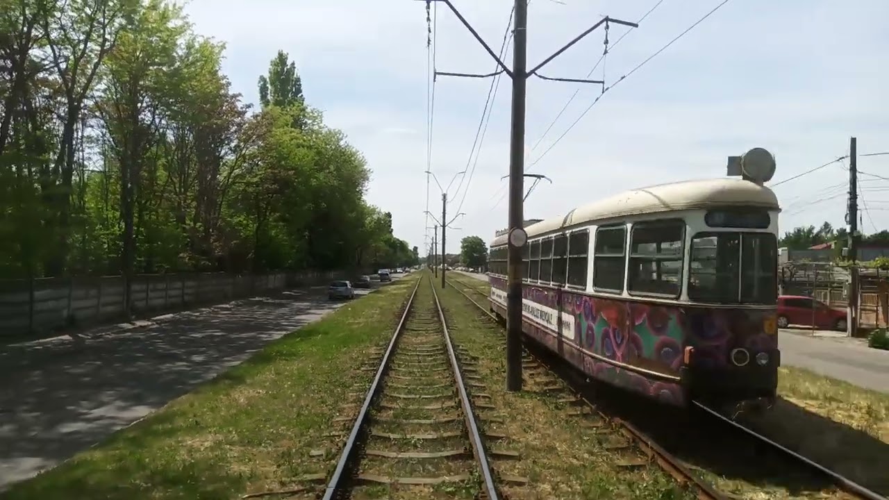 Braila 2022-05-07 Tramvai 102DUPA CASTANULULUI PANA LA BARIERA CALARASILOR PRIN GEAM