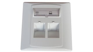 German style 2-port faceplate