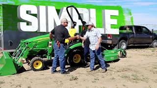 getting in a new john deere 1025r tractor is simple with 21st century equipment.