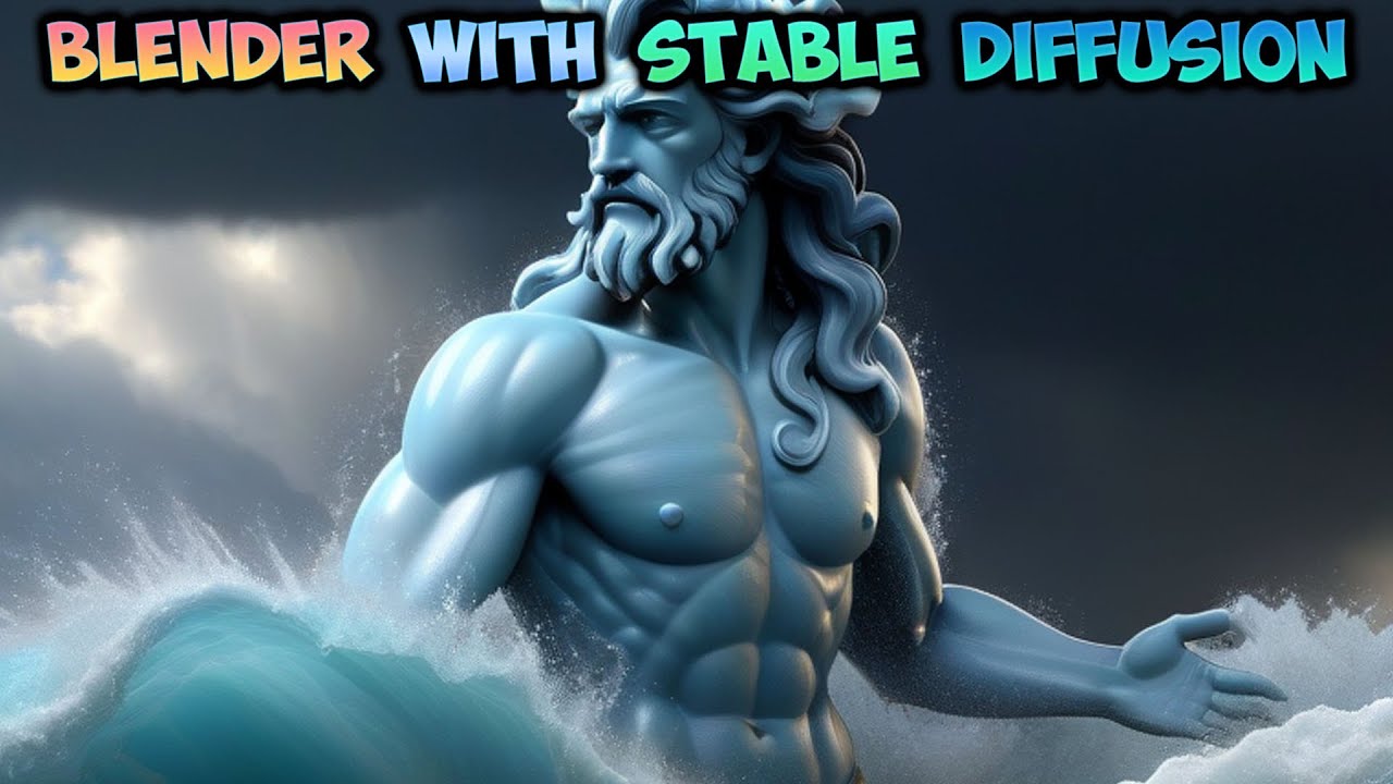 Blender with Stable Diffusion XL Tutorial - Poseidon - img2img - YouTube