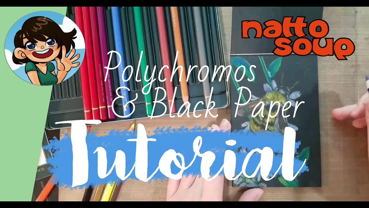 All the Buzz- Polychromos on Strathmore Black Mixed Media